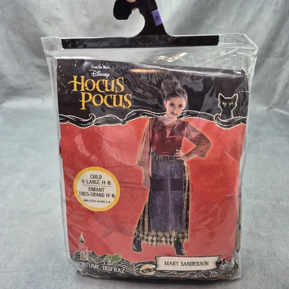 Disney Hocus Pocus Mary Sanderson Child Dress Up Halloween Costume XL 14-16